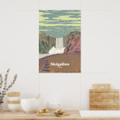 Affiche de voyage Skogafoss Islande (Cuisine)