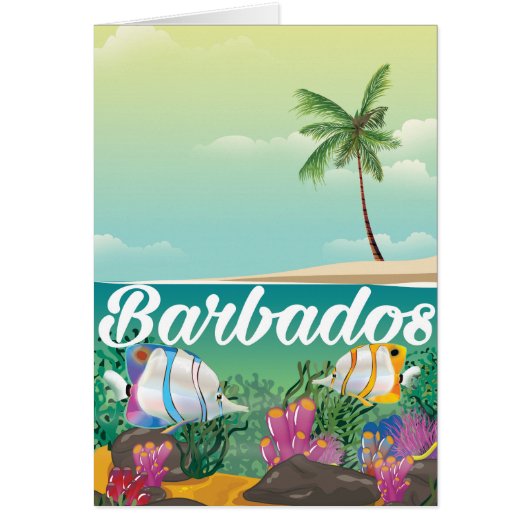 Affiche de voyage sous-marin de la Barbade (Devant)