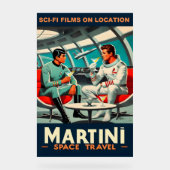 Affiche de voyage spatial Martini Films de science (Recto)