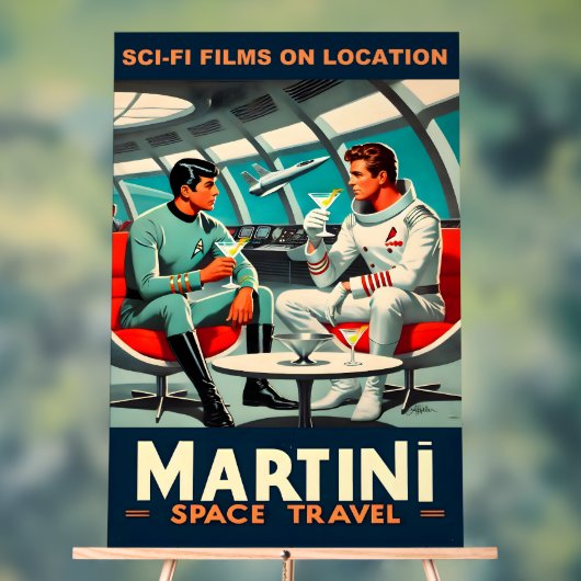 Affiche de voyage spatial Martini Films de science (Neutre)