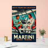 Affiche de voyage spatial Martini Films de science (Mariage)