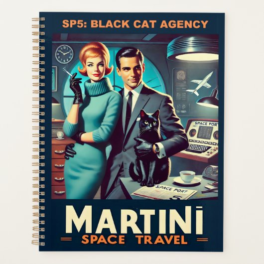 Affiche de voyage spatial Martini SP5 : Agence Bla (Devant)