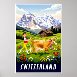 Affiche de voyage Suisse