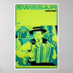 Affiche de voyage Suisse Art de l'air suisse Suiss