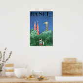 Affiche de voyage suisse Bâle Suisse Impression (Cuisine)