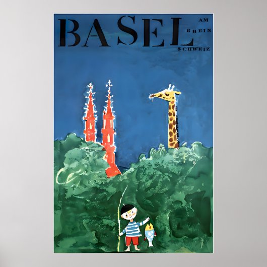 Affiche de voyage suisse d'art de Bâle Impression (Devant)