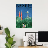 Affiche de voyage suisse d'art de Bâle Impression (Bureau à domicile)