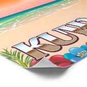 affiche de voyage sur la plage de kuwait (Coin)