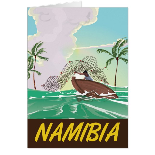 Affiche de voyage sur la plage de Namibie (Devant)