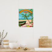 Affiche de voyage sur la plage de San Pancho (Cuisine)