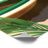 Affiche de voyage sur la plage de San Pancho (Coin)