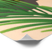 affiche de voyage sur la plage des Seychelles (Coin)
