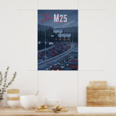 Affiche de voyage sur l'autoroute M25 (Cuisine)