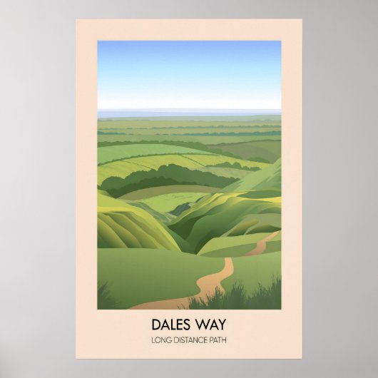 Affiche de voyage sur le Dales Way (Devant)