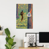 Affiche de voyage sur le sentier de Floride (Bureau à domicile)