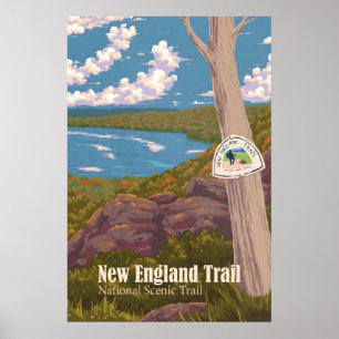 Affiche de voyage sur le sentier de la Nouvelle-An