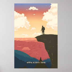 Affiche de voyage sur le sentier des Appalaches