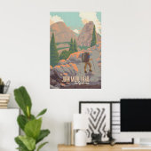 Affiche de voyage sur le sentier John Muir (Bureau à domicile)