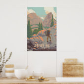 Affiche de voyage sur le sentier John Muir (Cuisine)