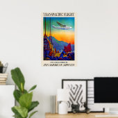 Affiche de voyage transpacifique vintage (Bureau à domicile)