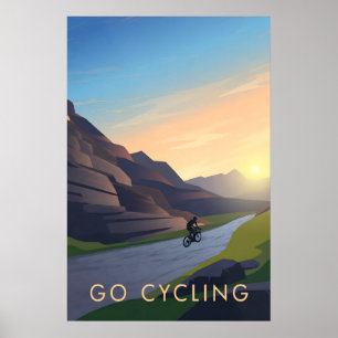 Affiche de voyage Vélo en liberté