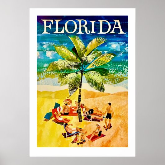Affiche de voyage vintage 20x28 Floride (Devant)
