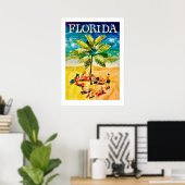 Affiche de voyage vintage 20x28 Floride (Bureau à domicile)
