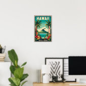 Affiche de voyage vintage à Hawaï (Bureau à domicile)