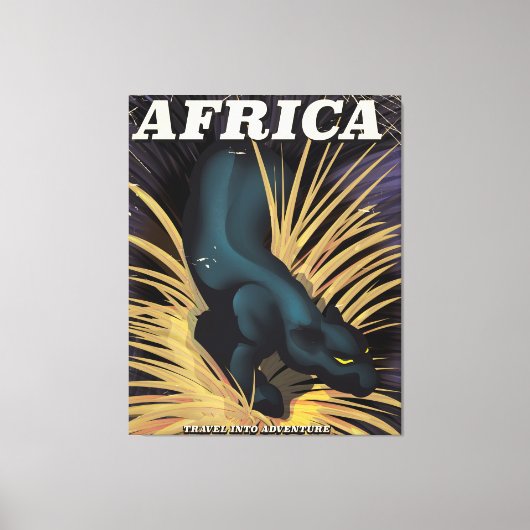Affiche de voyage vintage Afrique impression (Recto)