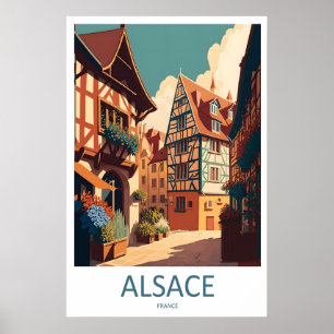 Affiche de voyage vintage Alsace Parc national de
