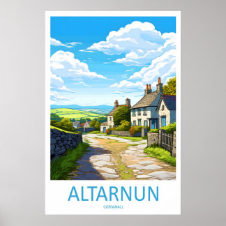 Affiche de voyage vintage Altarnun Parc national d