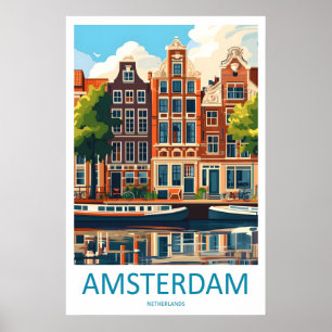 Affiche de voyage vintage Amsterdam Parc national 