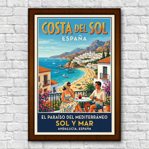 Affiche de voyage Vintage années 1960 Costa del So