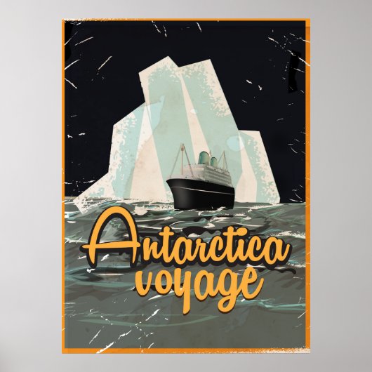 Affiche de voyage vintage Antarctique (Devant)