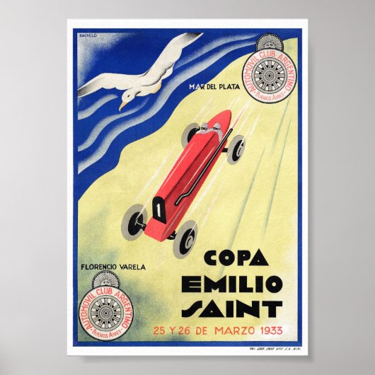 Affiche de voyage vintage argentine restaurée (Devant)