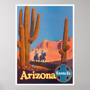 Affiche de voyage vintage Arizona