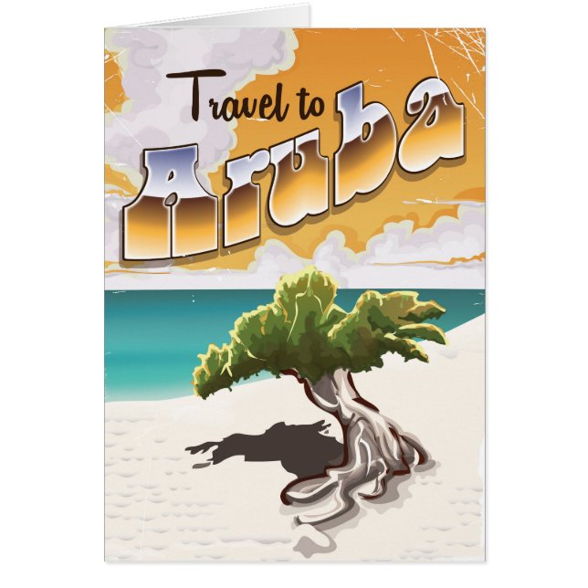 Affiche de voyage vintage Aruba (Devant)