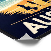 Affiche de voyage vintage Australie (Coin)
