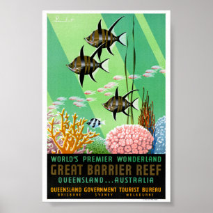 Affiche de voyage vintage australienne restaurée