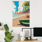 Affiche de voyage vintage Bahamas (Bureau à domicile)