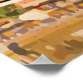 Affiche de voyage vintage Belgique. (Coin)