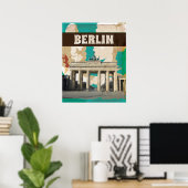 Affiche de voyage vintage Berlin (Bureau à domicile)