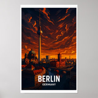 Affiche de voyage vintage Berlin Allemagne - Drama