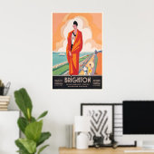 Affiche de voyage vintage Brighton Angleterre Roya (Bureau à domicile)