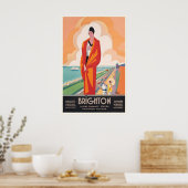 Affiche de voyage vintage Brighton Angleterre Roya (Cuisine)