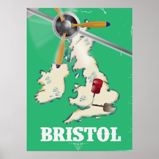 Affiche de voyage vintage Bristol (Devant)