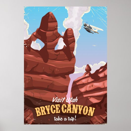 Affiche de voyage vintage Bryce Canyon (Devant)