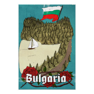 Affiche de voyage vintage Bulgarie