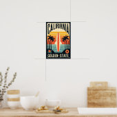 Affiche de voyage vintage californienne (Cuisine)