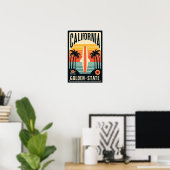 Affiche de voyage vintage californienne (Bureau à domicile)